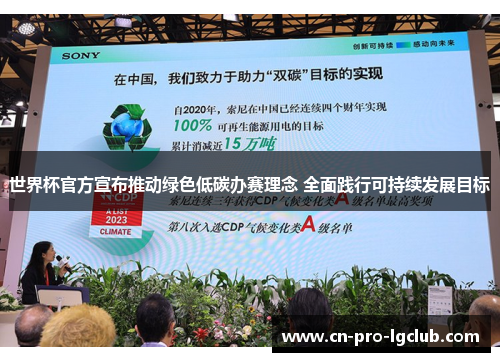 世界杯官方宣布推动绿色低碳办赛理念 全面践行可持续发展目标 世界杯官方宣布推动绿色低碳办赛理念 全面践行可持续发展目标